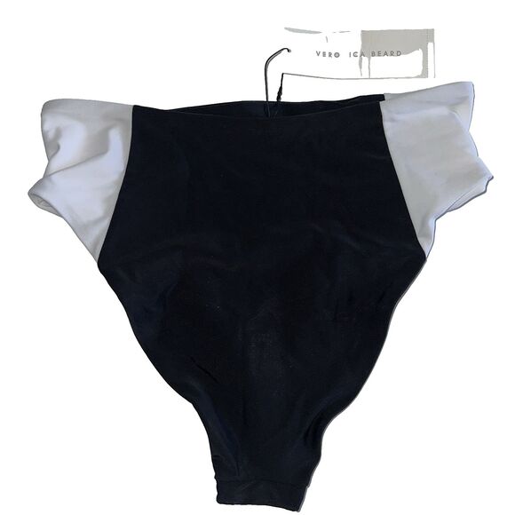 Veronica Beard Black White Ormond Bikini Bottom Swimwear Small Colorblock $158 - Picture 11 of 16